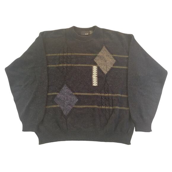 Bill Blass Sweater Size XL Made in USA Charcoal NWT $60 - Picture 5 of 5